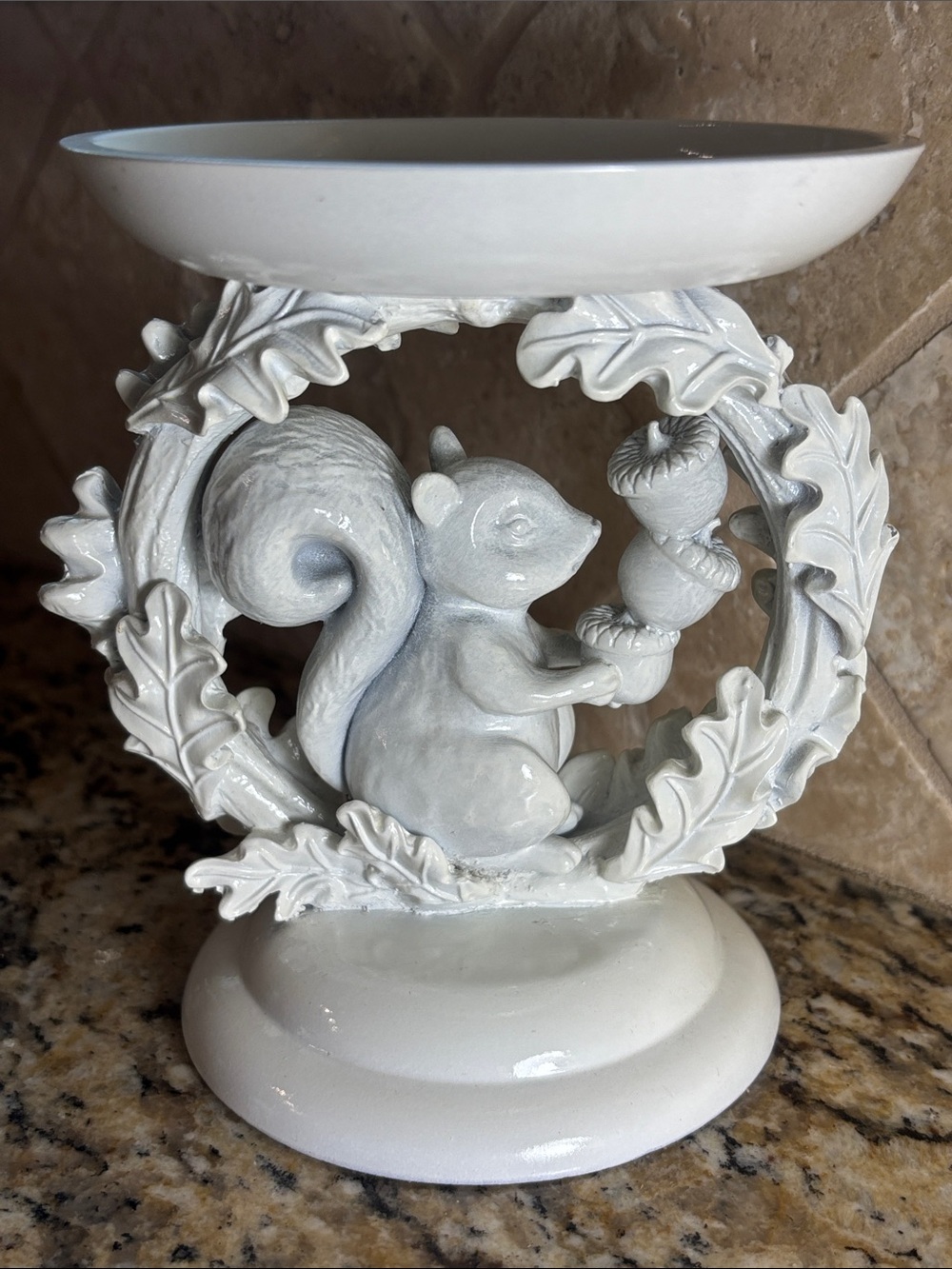Bath & Body Works White Ceramic Squirrel Wax Warmer